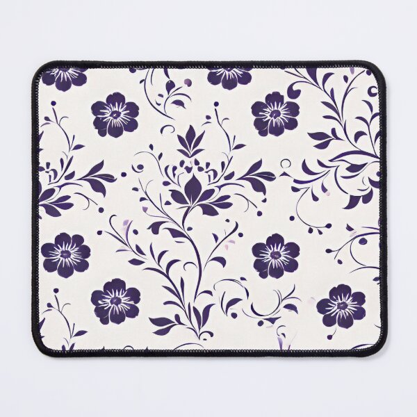 Item preview, Dark Purple Floral on White designed and sold by BubbleGalaxy.