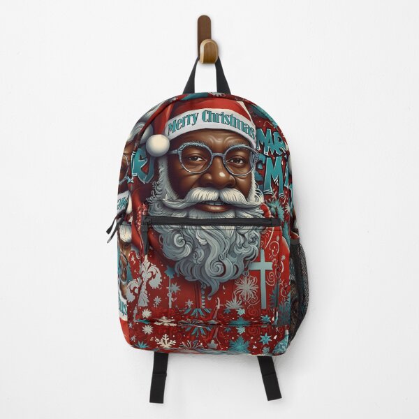 Item preview, Retro Black Father Xmas with Blue accents designed and sold by KeshaEls.