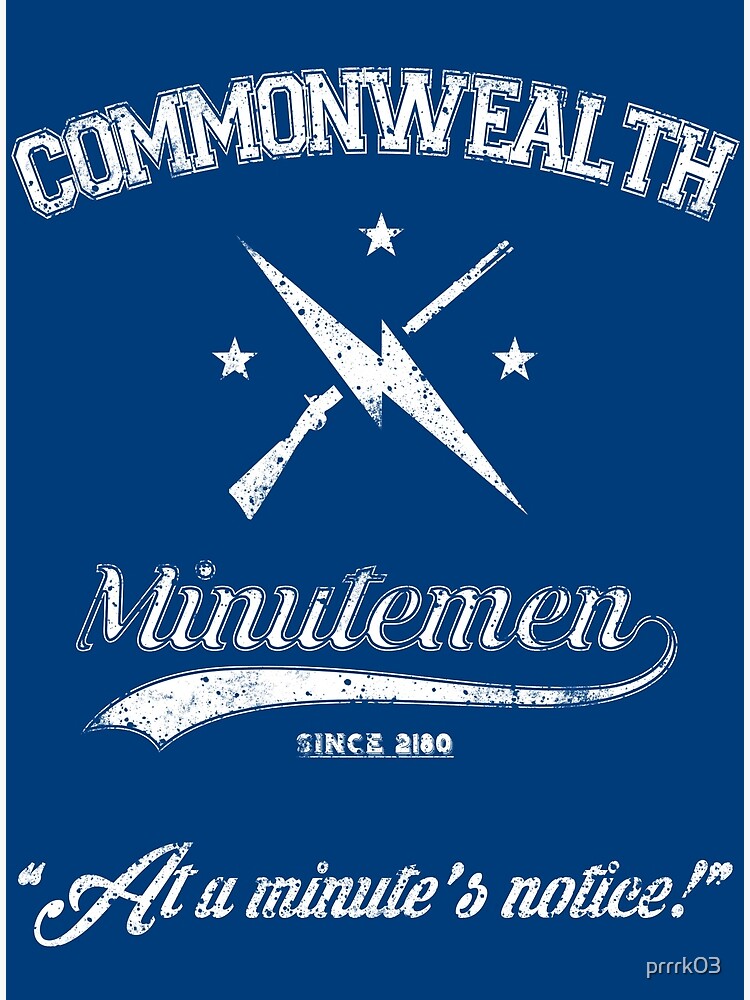 “Commonwealth Minutemen” Poster for Sale by prrrk03 | Redbubble