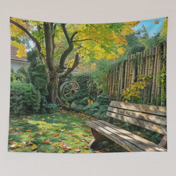 Item preview, Autumnal tranquility in the garden designed and sold by Sigtrix.
