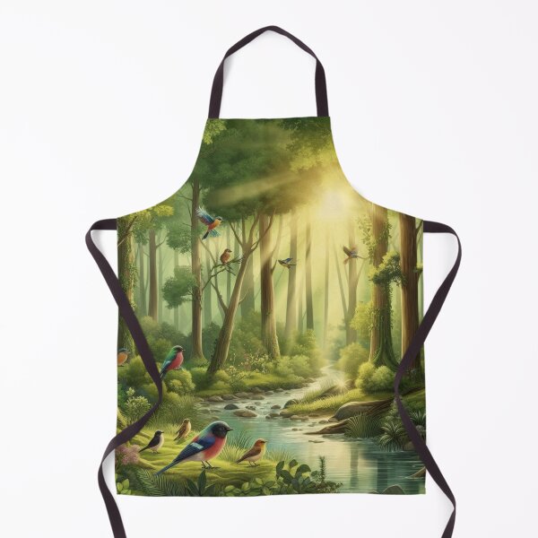 Item preview, "Encantadora escena de bosque con pájaros coloridos - Impresión artística de naturaleza" designed and sold by choder61.