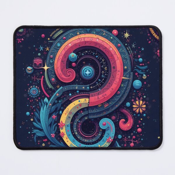 Item preview, Cosmic Mystical Spiral Art - Abstract Celestial Design with Vibrant Galactic Elements and Intricate Symbolic Patterns designed and sold by marvinismyname.