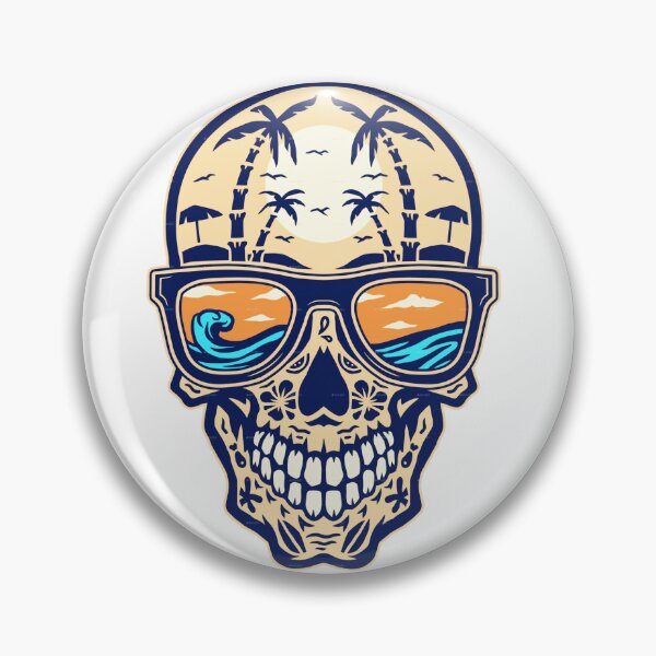Item preview, Skull Beach Sunset – Mystical Skull Island Ocean View designed and sold by BubbleSpy.