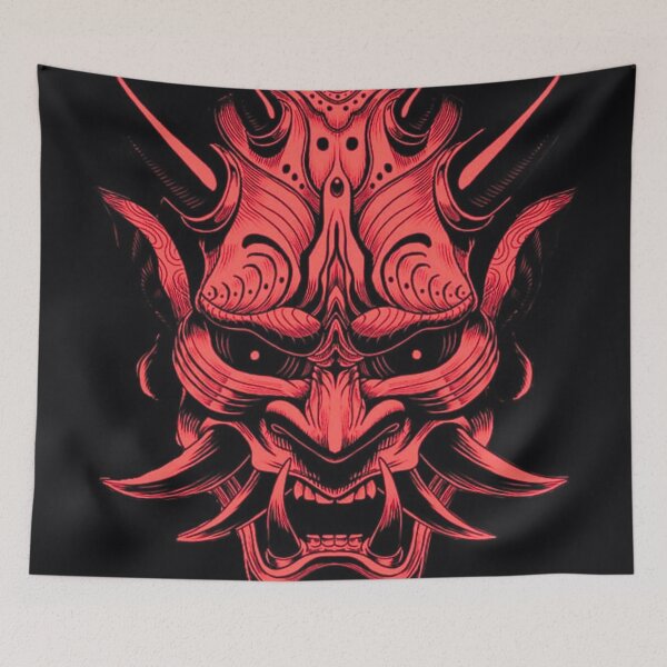 Item preview, Red Warrior Devil – Fiery Demon Warrior Art designed and sold by BubbleSpy.