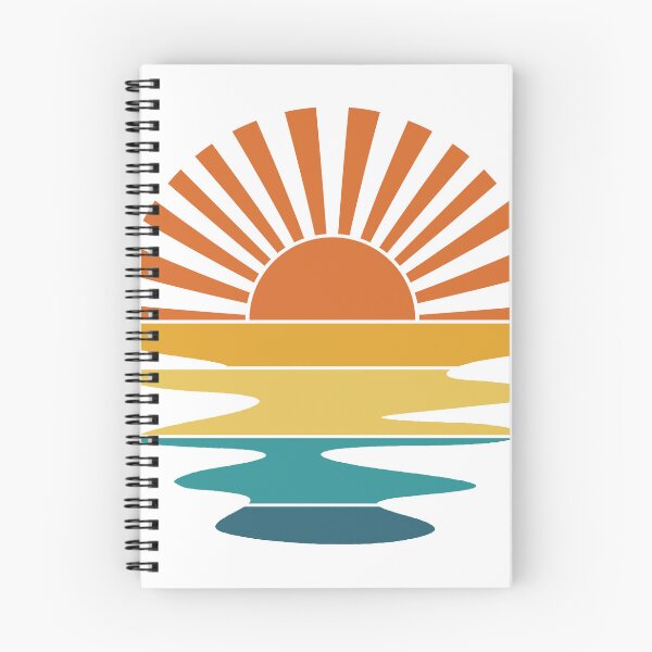 Item preview, Retro Sunset Rays Wavy Water Vintage Retro Sunshine designed and sold by TypeFace-Art.