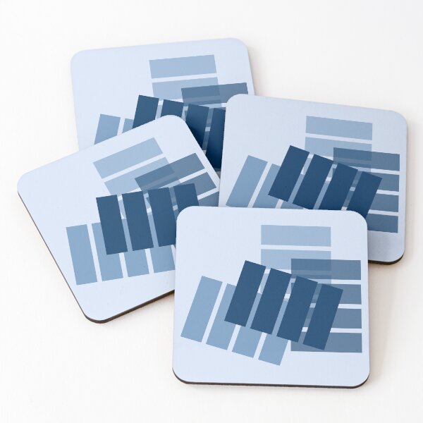 Item preview, Playing with Blue Rectangles, Unique designed and sold by villacreativa.