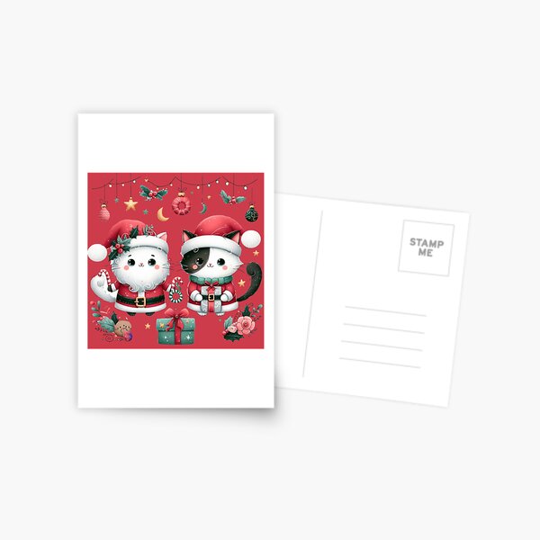 Item preview, Santy Cat and Santa Cat Helper Is Coming To Town! designed and sold by NerdiPop.