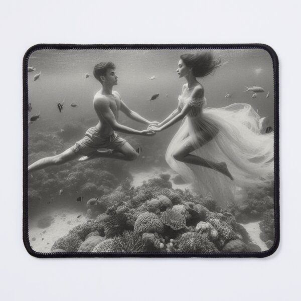 Item preview, Couple Holding Hands Underwater - Romantic Ocean Photography designed and sold by choder61.
