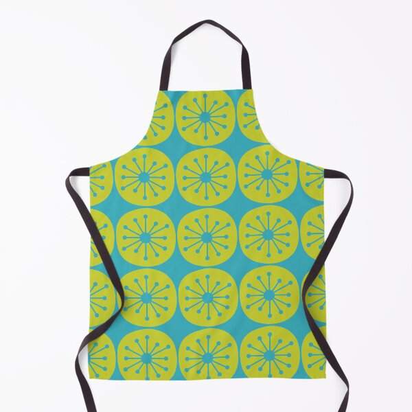 Item preview, Mid Century Modern Atomic Dots Retro Pattern Lime Turquoise designed and sold by kierkegaard.