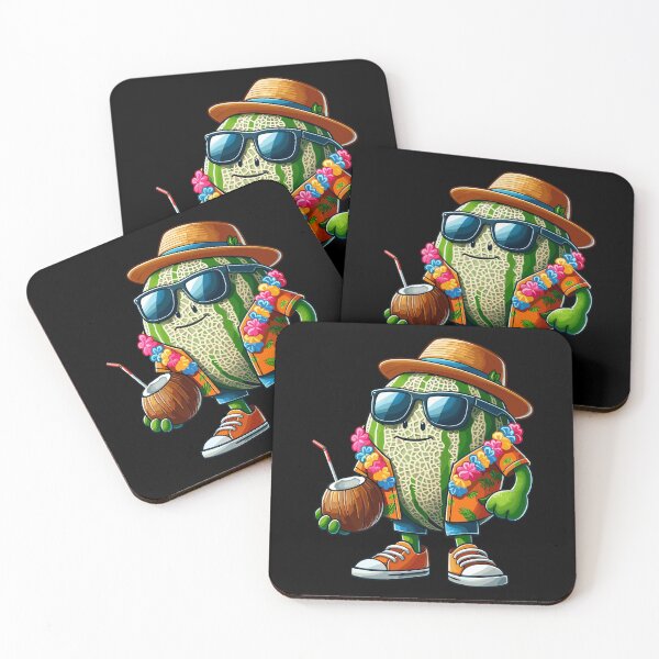 Item preview, Cantaloupe Hawaiian Sunglasses Drinking Coconut Summer Lei designed and sold by Artistoos.