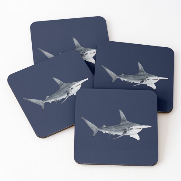 Item preview, GREAT HAMMERHEAD SHARK-Sphyrna mokarran (navy blue) designed and sold by BEATRIZ ABAITUA.