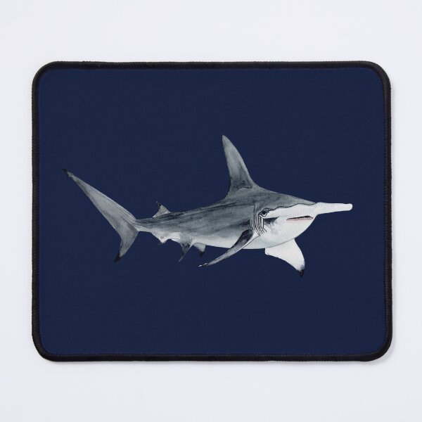 Item preview, GREAT HAMMERHEAD SHARK-Sphyrna mokarran (navy blue) designed and sold by BEATRIZ ABAITUA.