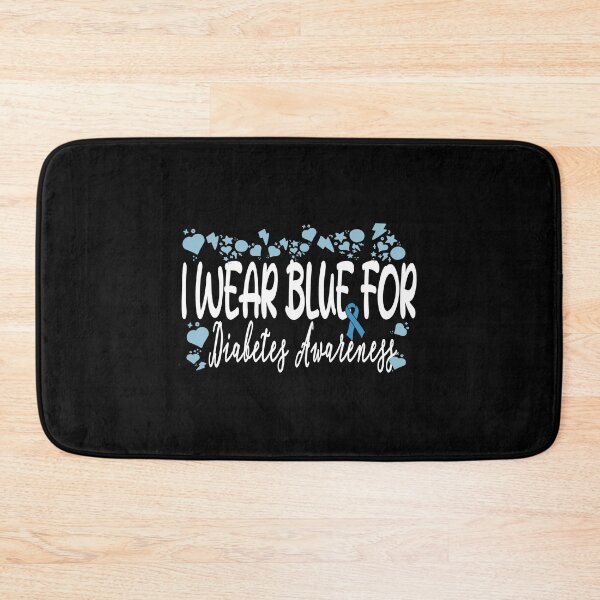 Item preview, I wear blue for diabetes awareness blue ribbon heart designed and sold by vibeno1.