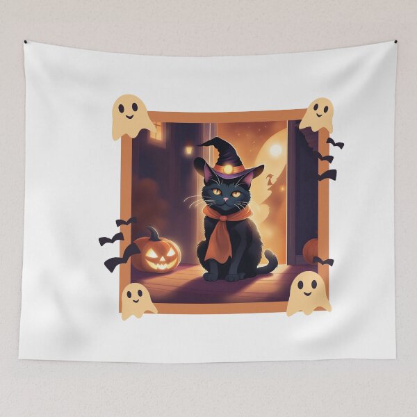 Item preview, Halloween Magic Cat, Halloween, Cat, Magic  designed and sold by GOLDENGARDENART.