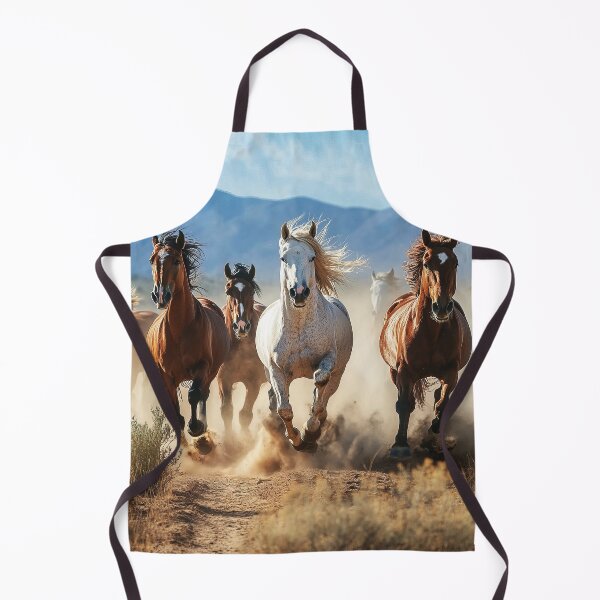 Item preview, Group of Wild Horses galloping in the desert - Animal photo designed and sold by TheArtistOf2022.