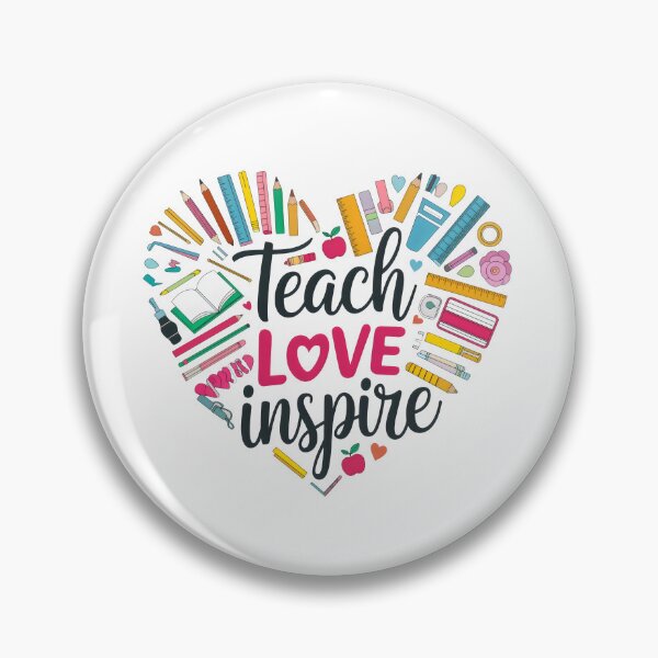 Item preview, Teach Love Inspire - Heart Shaped Teacher Appreciation Design designed and sold by Pastel-Pulse.