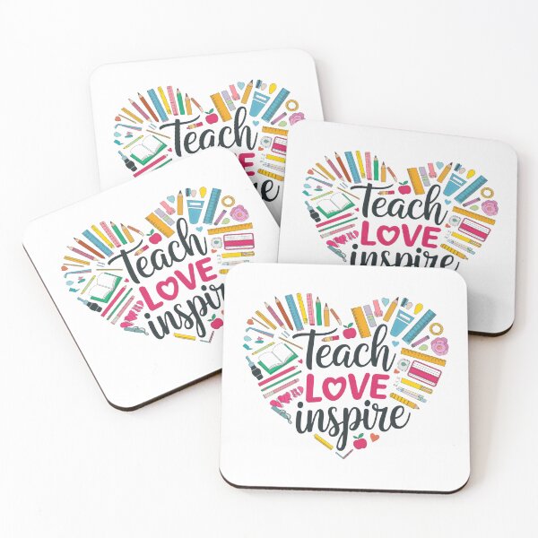Item preview, Teach Love Inspire - Heart Shaped Teacher Appreciation Design designed and sold by Pastel-Pulse.