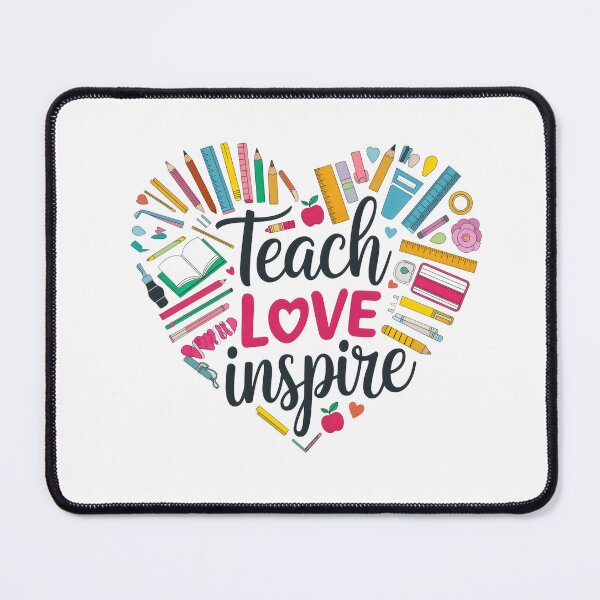 Item preview, Teach Love Inspire - Heart Shaped Teacher Appreciation Design designed and sold by Pastel-Pulse.