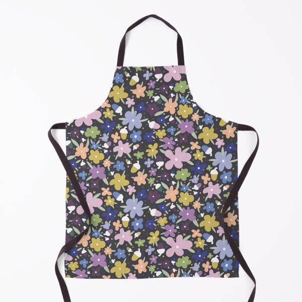 Item preview, Eternal Meadow - pastel flowers dark grey background designed and sold by BrendaWaldekker.