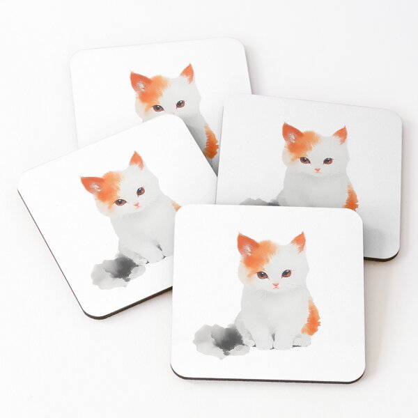 Item preview, Stickers Cute tricolor fluffy kitten. designed and sold by AlinaMalina24.
