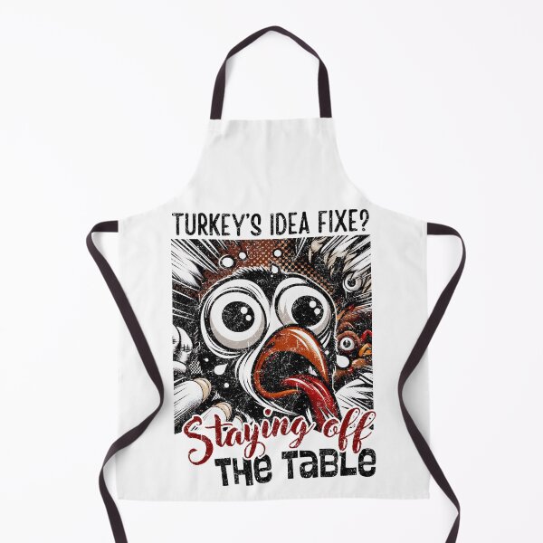 Item preview, A Terrified Turkey Faces His Fate on a Blood-Splattered Thanksgiving Day designed and sold by SplashTastic.