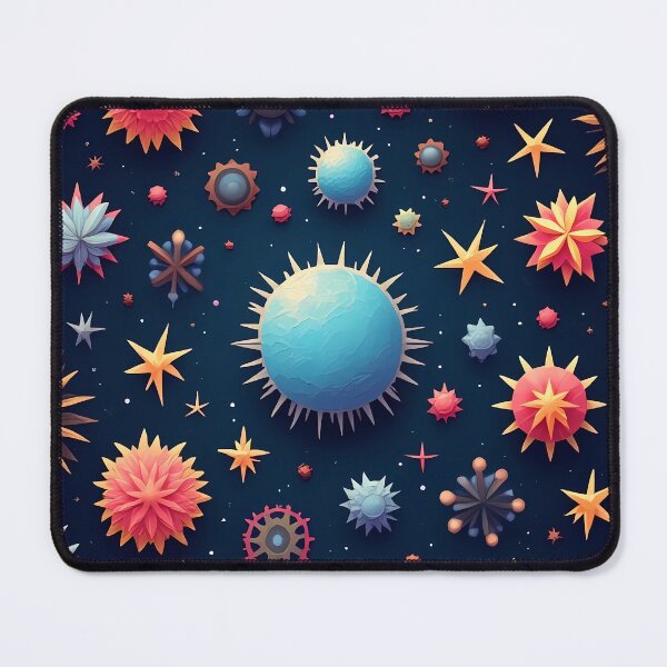 Item preview, Vibrant Celestial Whimsy - Abstract Cosmic Artwork of Stars and Spheres in Bold Colors designed and sold by marvinismyname.
