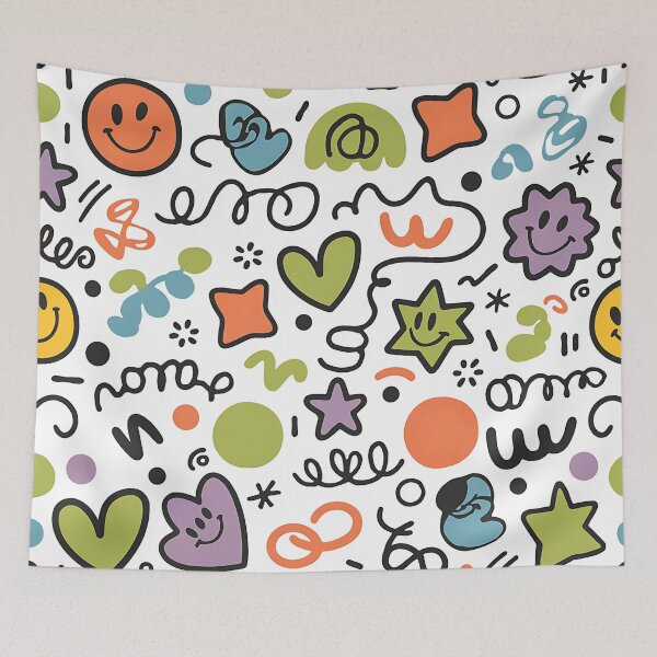 Item preview, Funky Doodles Pattern designed and sold by Haji  Kamora.