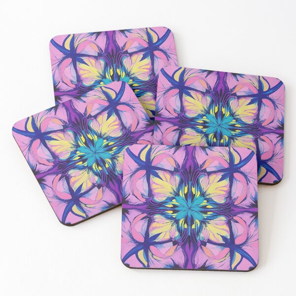 Item preview, Pink Purple Blue Yellow Mandala designed and sold by BubbleGalaxy.
