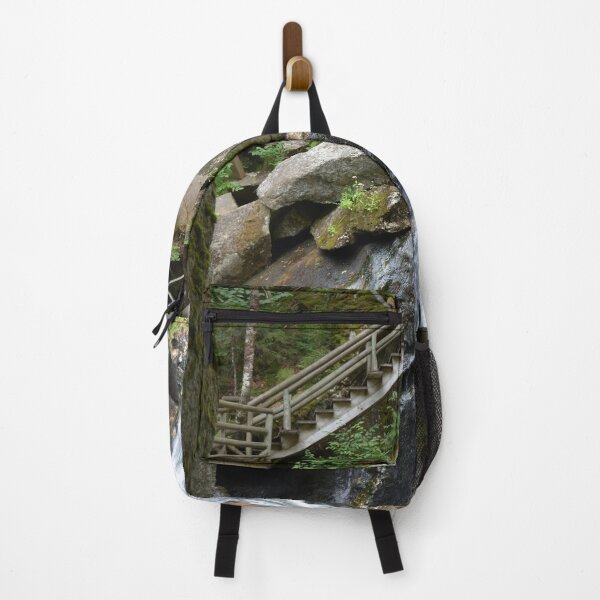 Item preview, Nature’s Layers: Waterfall and Wooden Walkways designed and sold by TimelapTravel.