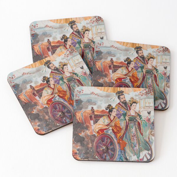 Item preview, Historical regal scene with elegant figures in robes designed and sold by Artessie.