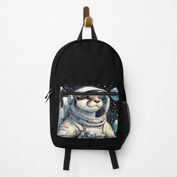 Item preview, Otter Astronaut Space Planets Watercolor Painting designed and sold by TomFrontierArt.