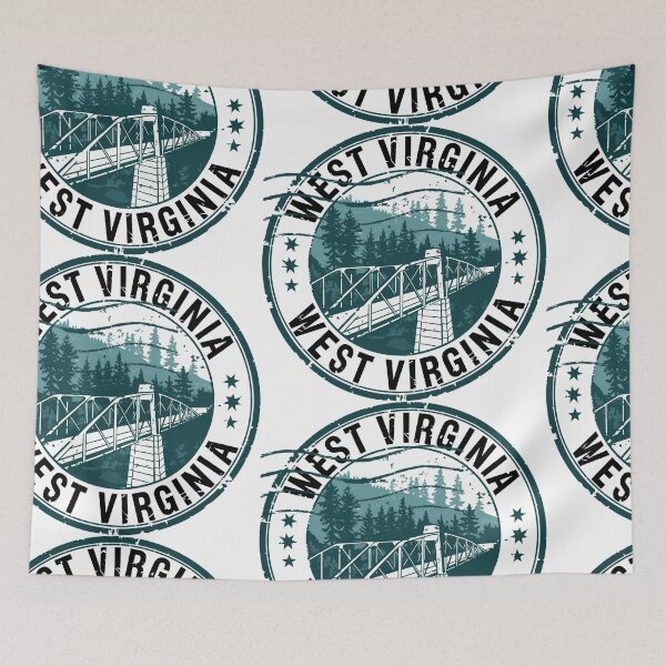 Item preview, United States on stamps - West Virginia designed and sold by CleanDecor.