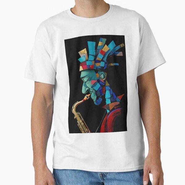 Item preview, Geometric Saxophonist Art in Dynamic Colors designed and sold by Piotrek0001.