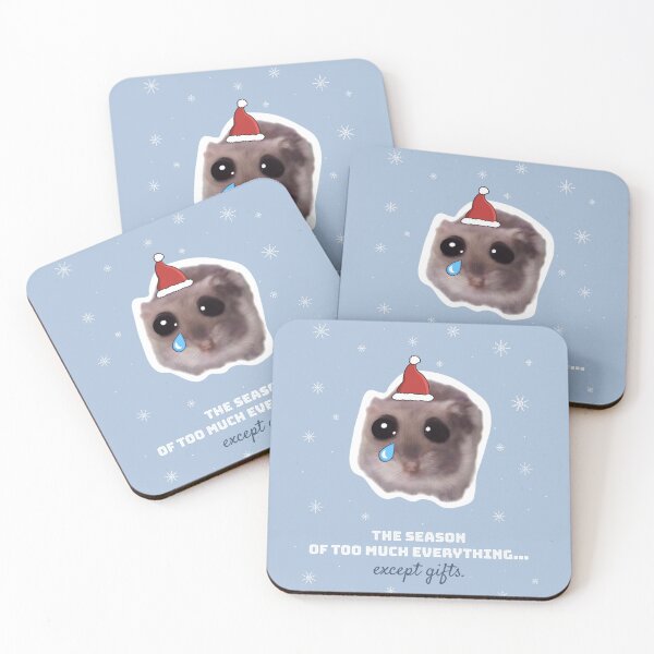 Item preview, The season of too much of everything except gifts - sad hamster designed and sold by GosiaArtGarden.
