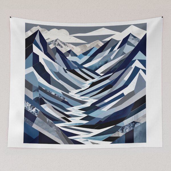 Item preview, Snow landscape with in a patchwork style designed and sold by Moonde04.