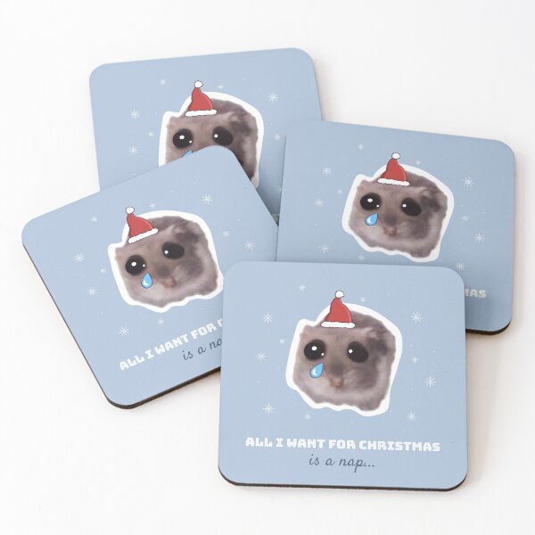 Item preview, All I want for Christmas is nap with sad hamster designed and sold by GosiaArtGarden.