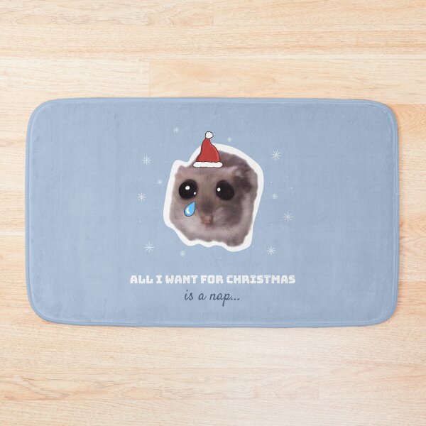 Item preview, All I want for Christmas is nap with sad hamster designed and sold by GosiaArtGarden.
