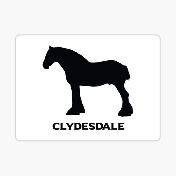 Aperçu de l'œuvre Silhouette de cheval Clydesdale créée et vendue par Canteric.