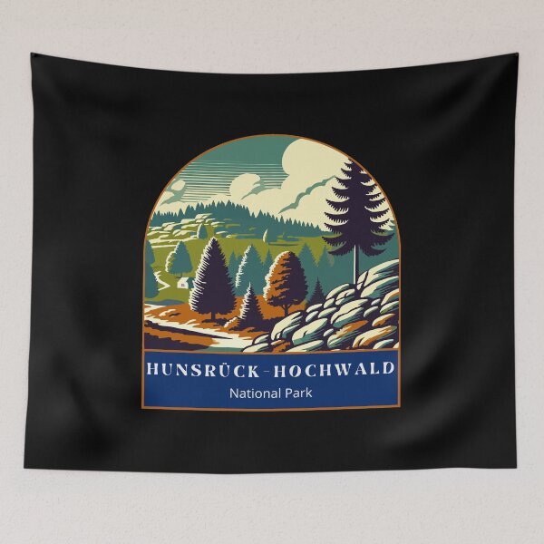 Item preview, Hunsrück-Hochwald National Park in Retro Vector Style designed and sold by MaateoDesign.