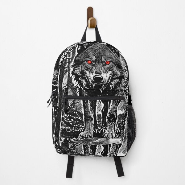 Item preview, Ink drawing, wolf with red eyes designed and sold by Marcu Ioachim.