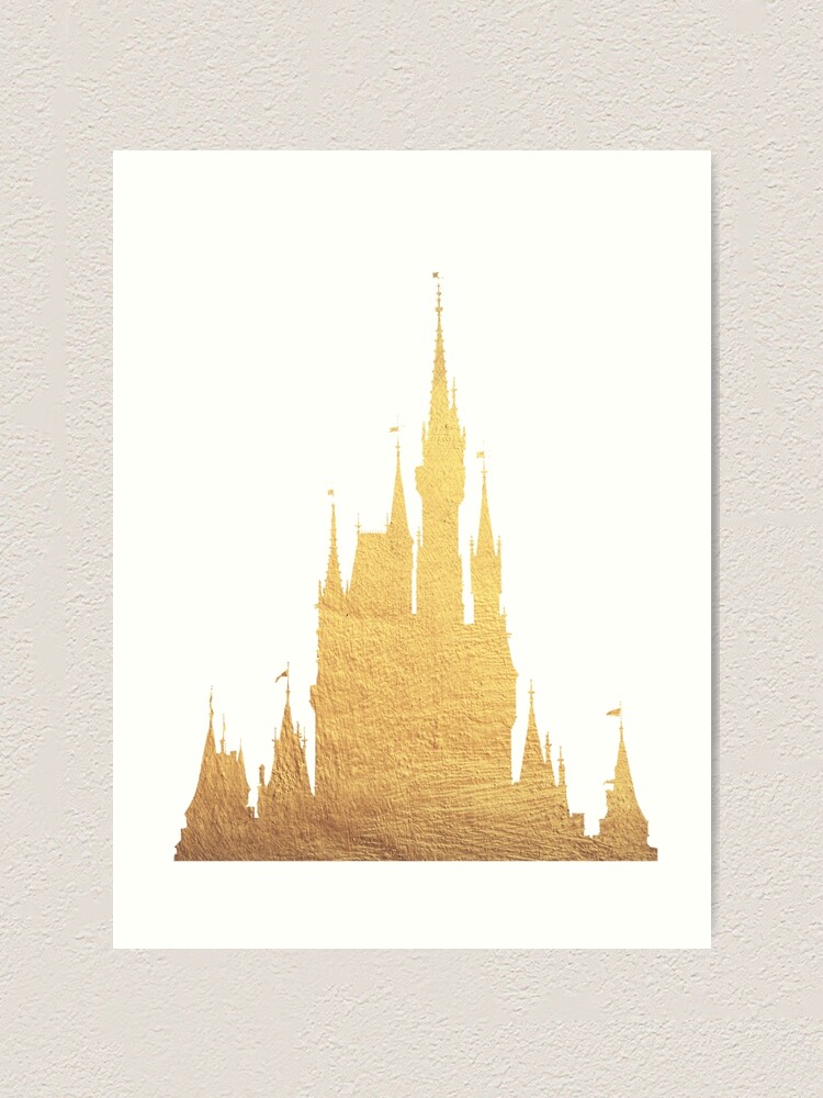 Golden Magic Castle Silhouette Art Print By Fandomtrading Redbubble