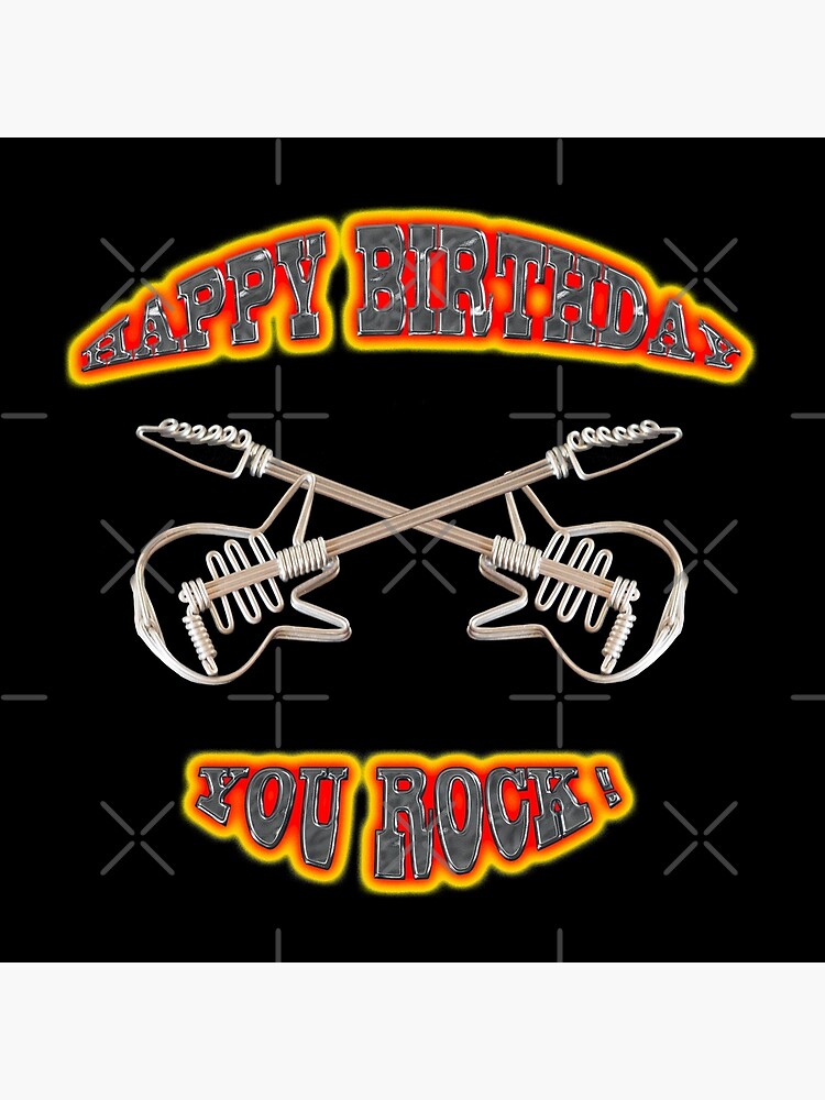 Happy Birthday You Rock Tote Bag By Astralia Redbubble