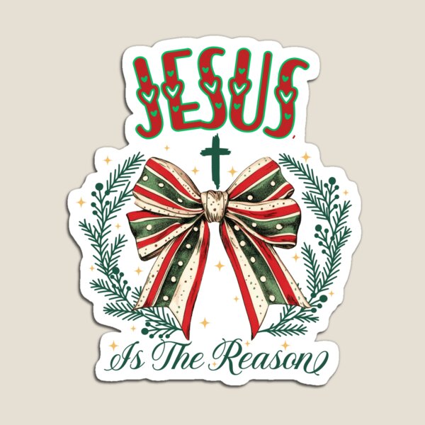 Item preview, Christmas Bow Jesus Is The Reason designed and sold by AlienOccupation.