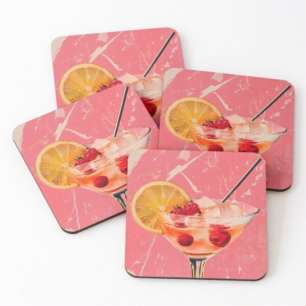 Item preview, Cocktail, Pink background designed and sold by KrisArtZone.