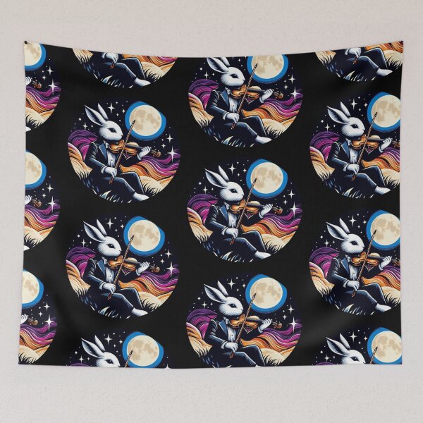 Item preview, Classical Bunny Violinist Under Starry Night designed and sold by Yas_oma.
