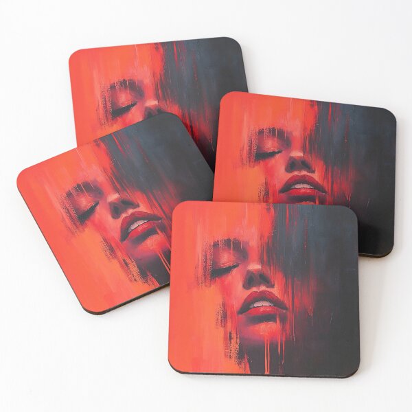 Item preview, Red Portrait of a Woman, Surrealism designed and sold by KrisArtZone.