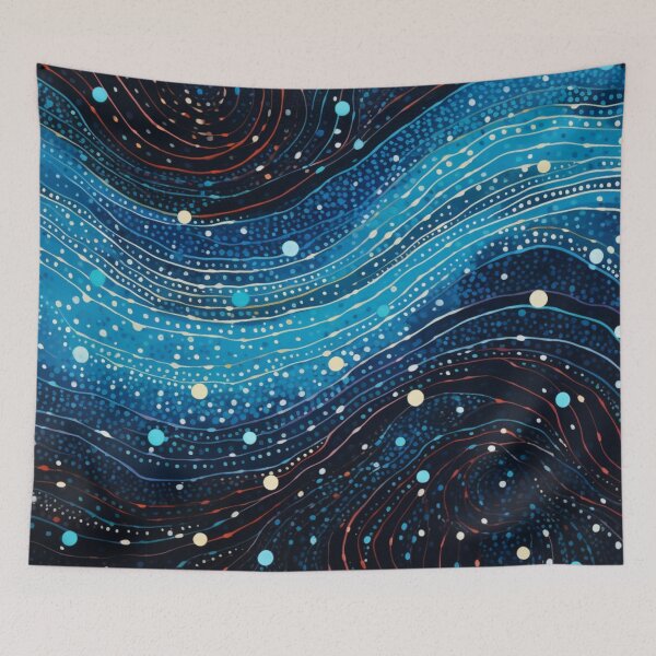 Item preview, Aboriginal Inspired Dot Art - With Water Stream designed and sold by GrinGalore.