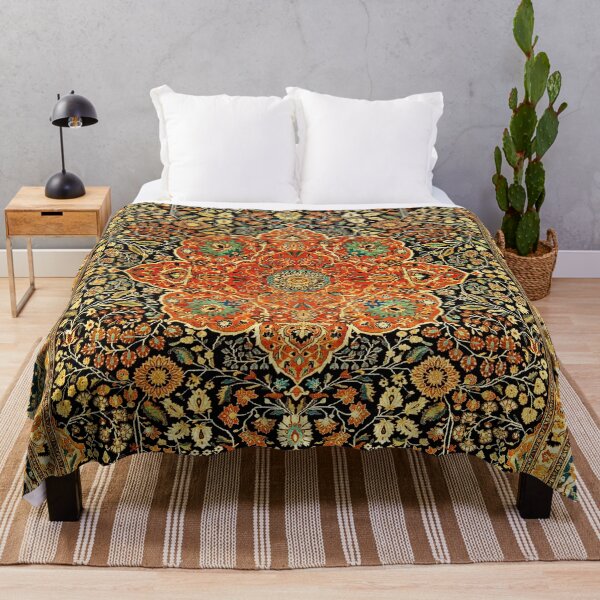 Item preview, Antique Persian Mohtashem Kashan Rug Print designed and sold by Vicky Brago-Mitchell®.
