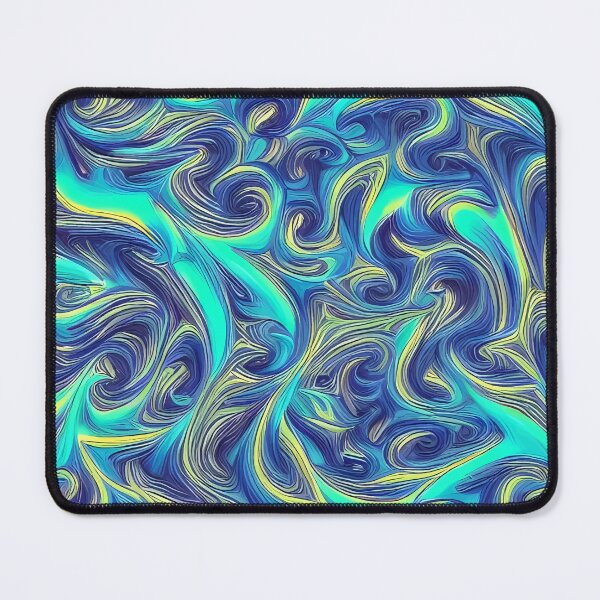 Item preview, PATTERN 064- ABSTRACT SEA WAVES - Gift items and personal use / Sea, Blue, Turquoise, Waves, Yellow, Navy, Water, Nature, Aquamarine, Abstract, Vector,  Art designed and sold by LumDesignArt.
