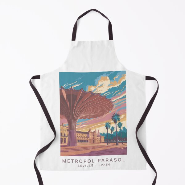 Item preview, Vintage Minimal Retro Travel Poster – Metropol Parasol in Seville, Spain designed and sold by pod24.